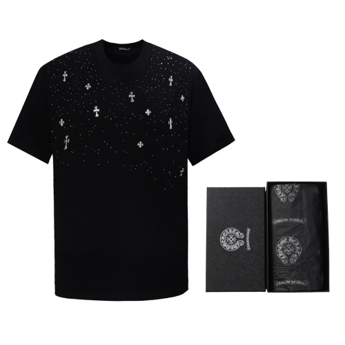 Chrome Hearts Heavy Industry Full Tiantian Cross -Beltic Diamond Short Sleeve T 桖