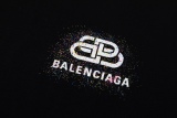 Balenciaga Starry Sky Polidation Lock Pattern Printing Short -sleeved T -shirt