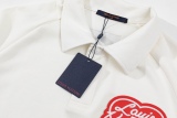 Louis Vuitton 2023 Spring Badge Made Red Love Alphabet Polo shirt T -shirt