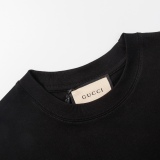 GUCCI 2023 spring and summer dual G graffiti logo letter logo print half -sleeved T -shirt couple model