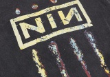 Vintage nin nine -inch nail band high street rock album retro direct printed short sleeves