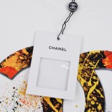 CHANEL 2023 Spring and Summer Short Sleeve Classic LOGO Colored Alphabet Printing T -shirts Simple and Full texture full of couples