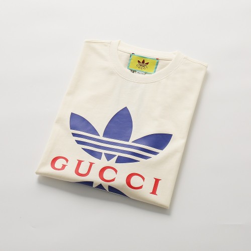 Gucci x adidas jointly popular clover logo short sleeves