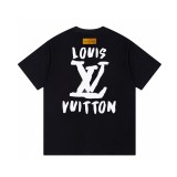 Louis Vuitton 23ss Before and after pattern printing short -sleeved T -shirt