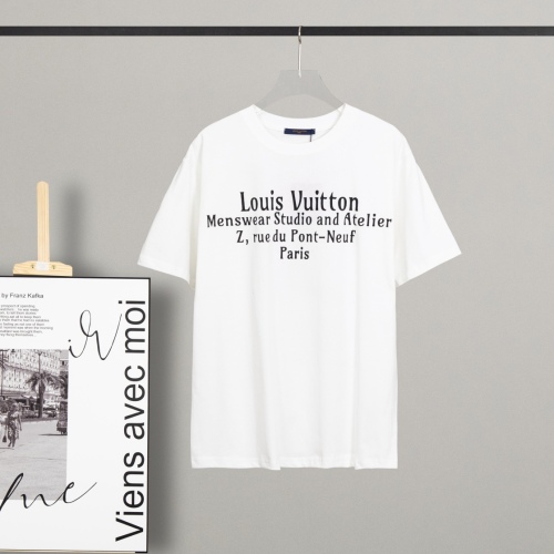 Louis Vuitton 2023 series big logo letter printing round neck short -sleeved T -shirt