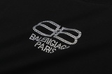 Balenciaga flash diamond lock buckle round collar short sleeve