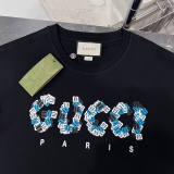 Gucci lock printing printed couple short sleeves