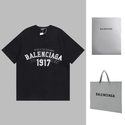 Balenciaga's latest 19173D letter logo print short -sleeved T -shirt