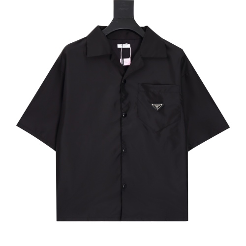 Prada nylon worker pocket shirt short sleeves