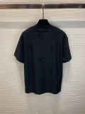 Louis Vuitton 2023 Summer custom towel texture good round neck short -sleeved T -shirt couple model