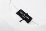Balenciaga flash diamond lock buckle round collar short sleeve
