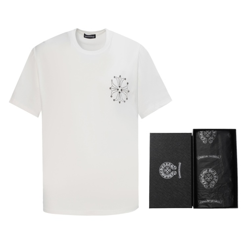 Chrome Hearts Heavy Industry Horseshoe Sanskrit Handmade Hot Diamond Short Sleeve T 桖