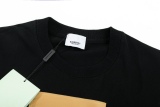 Burberry 22SS label sticker flower logo color round neck short -sleeved T -shirt