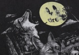 Drew House Full Moon Gray Wolf Print T -shirt