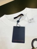 Louis vuitton front sheet leather label short -sleeved T -shirt