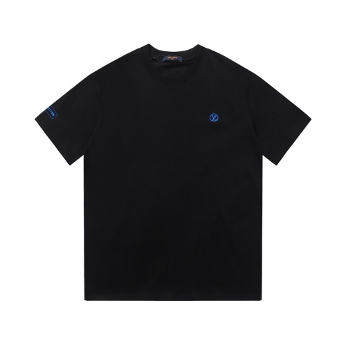 Louis Vuitton embroidered blue logo public relations short sleeves