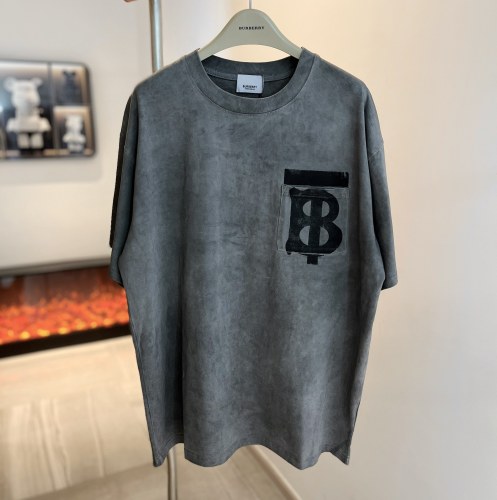 Burberry new cement gray fried color, old pocket short sleeves