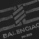 Balenciaga 23ss Balenciaga BB Classic Lock Drilling Drill Short -sleeved T -shirt couple