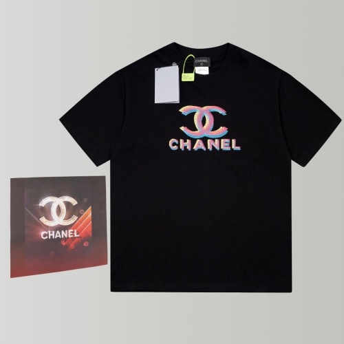 CHANEL 23SS Spring and Summer Alphabet Embroidery T -shirt
