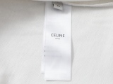 Celine rivet letter printing basic short -sleeved T -shirt
