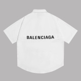Balenciaga irregular short -sleeved shirt white