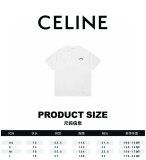 Celine 23SS latest logo letter short -sleeved printed loose casual couple model