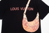 Louis vuitton show limited hand -painted bag pattern printing short -sleeved T -shirt