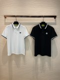 Gucci x adids2023 summer letters, three -leaf grass logo embroidered pattern lapel Polo shirt