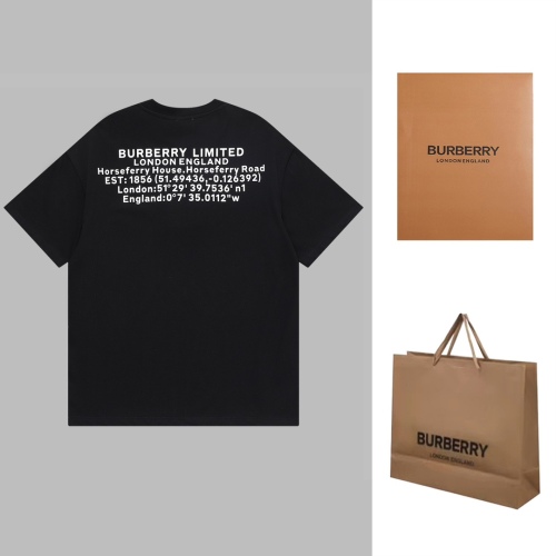 Burberry address printing cotton loose T -shirt