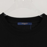 Louis vuitton round neck printing cuff short -sleeved T -shirt
