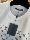 Louis vuiton 2023 Laohua LOGO printing cotton round neck short -sleeved T -shirt couple model
