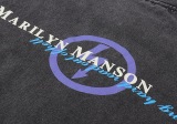 Vintage Marian Manson Washing for Old Short Sleeve Loose Retro T -shirt
