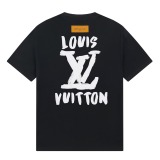 Louis Vuitton 23ss Before and after pattern printing short -sleeved T -shirt