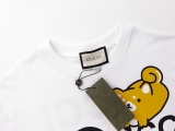 Gucci & KAWAII joint series Gucci Fun Cat Co -name T -shirt Gucci 23SS Summer Artist Joint Cat letter Printing