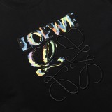LOEWE 2023 Summer Campaign Gradient Pixel Embroidery Short -sleeved T -shirt