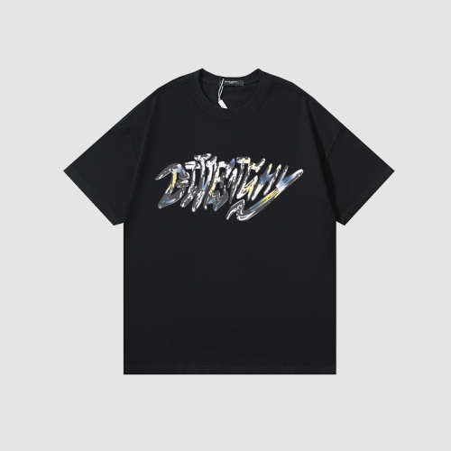 Givenchy men's and women's sports casual short -sleeved graffiti letter LOGO four palace grid print T -shirts
