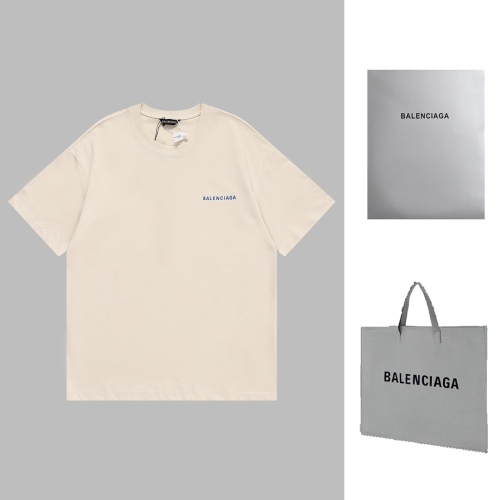 Balenciaga Back LOGO Basic Alphabet Cotton Polying Men and Women Couples the same tide brand high -end short -sleeved T -shirt