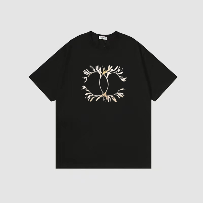 Chanel printing pattern T -shirt
