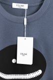 Celine smiley face print short -sleeved T -shirt
