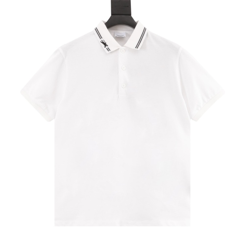 Burberry classic neckline battle horse embroidered short -sleeved POLO shirt