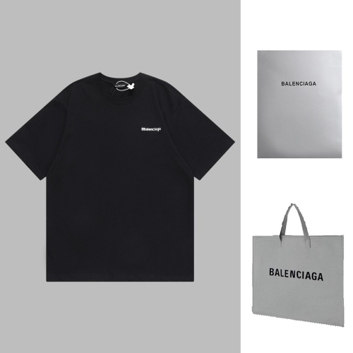 Balenciaga classic letter BB small English logo embroidery short -sleeved T -shirt