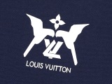 Louis Vuitton 2023SS spring and summer Louis vuitton auspicious pigeon temperature transforms print pattern short -sleeved T -shirt couple model