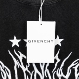 Givenchy Washing Letter LOGO Print Embroidery Round Necklays short -sleeved T -shirt