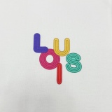 Louis Vuitton Mark Pen Rainbow Letter Printing Casual short -sleeved T -shirt