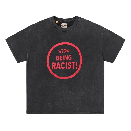 Gallery Dept Stopbeingracist slogan printed loose casual short sleeves
