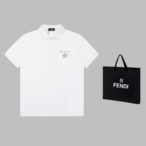 Fendi 2023 Pocket Polo Nylon Decoration Pocket Custom Platinum No. 5 zipper three -dimensional print logo