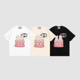 GUCCI birthday cake front chest printing T -shirt