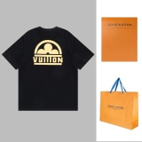Louis Vuitton 2023SS spring and summer Louis vuitton before and after the letter logo print pattern short -sleeved T -shirt