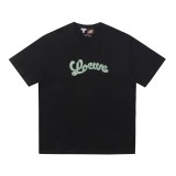 LOEWE 23SS spring and summer black fairy palm embroidery logo short sleeves