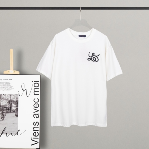 Louis Vuitton series logo printing round neck short -sleeved T -shirt